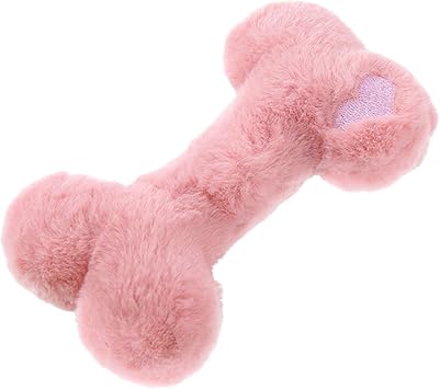 Plush Bone Dog Toy - 18x10cm Cute Plush Dog Toys | Washable plush dog toy | Puppy Bone Shape Vocal Chew Toys | Portable Soft Dog Bone Shape Plush Chewing Toy For Puppy Small Dog Pet