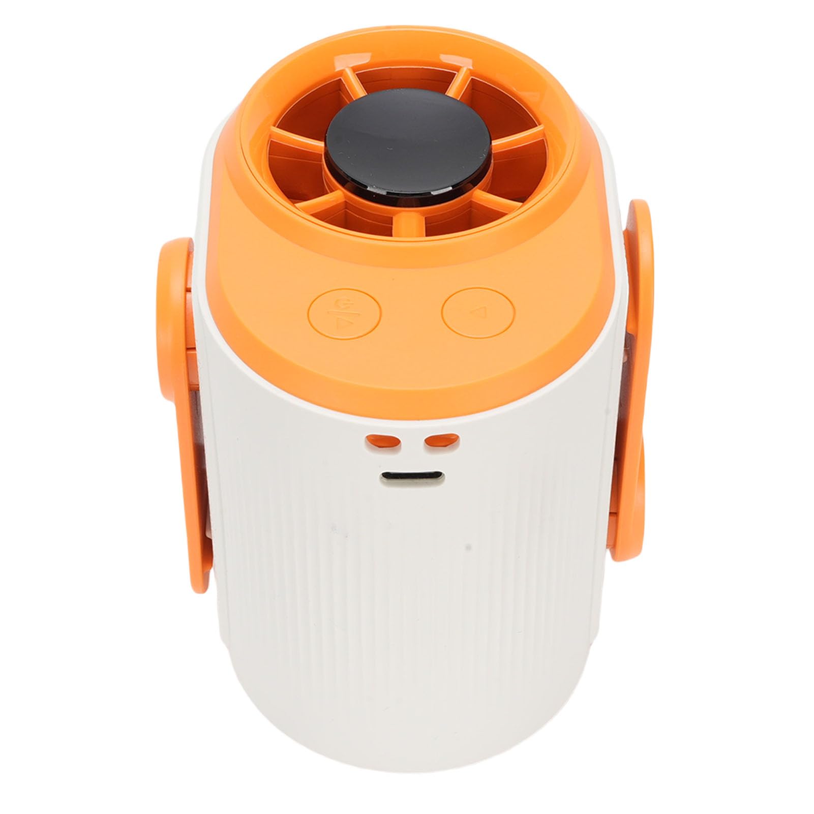 Ventilador de cintura portátil recargable USB de alta velocidad con pantalla LED para colgar