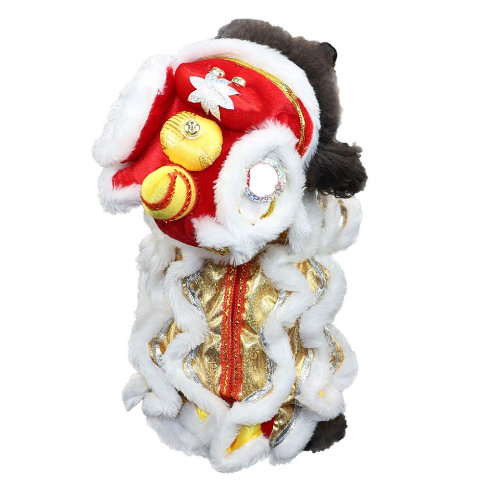 Wanyudz Dog Costume Hoodie Pullover Funny Pet Cat Dog Dragon Outfit Dance Dressing UP Clothing Puppy Cosplay Chinese New Year Wearing