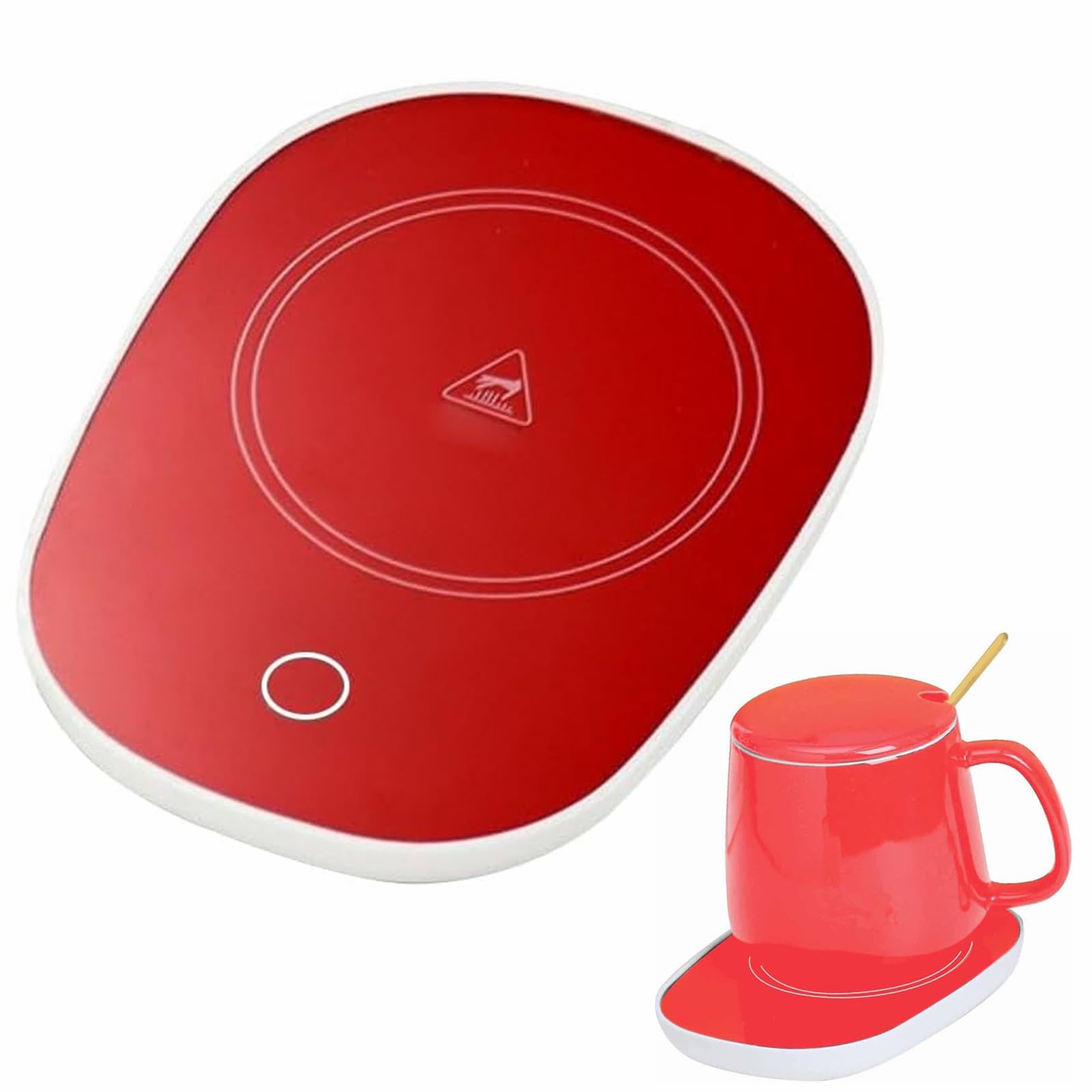 Scalda Tazza USB,Scaldatazze da Caffè,Scalda Tazza,Scalda Bevande,Sottobicchiere Elettrico,Ldeale per la Stagione Invernale,per Caffè,Latte,tè,Acqua,Regalo di Natale,Regalo di Capodanno (Rosso)