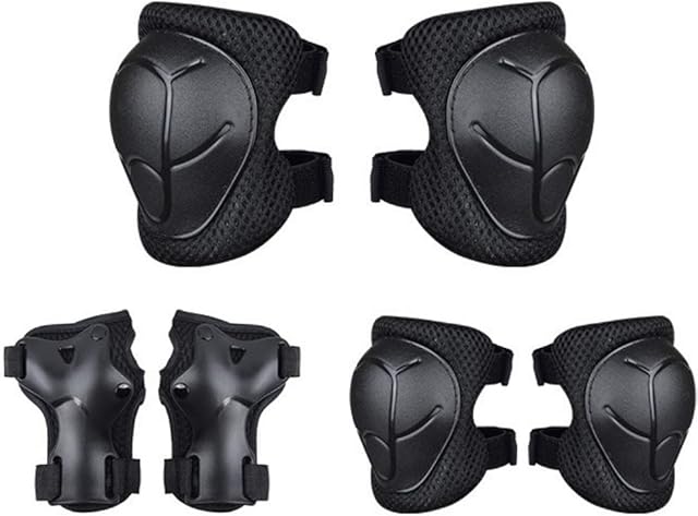Kids Sports Protective Gear Set,6PCS Wrist Guard Knee Elbow Pads for Children Protection Skateboard Inline Roller Skating Biking Riding Scooter