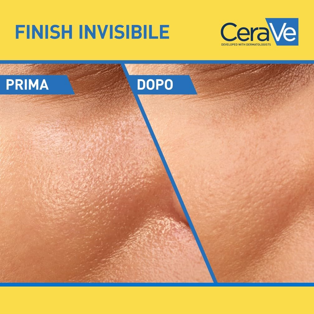 CeraVe Fluido Protezione Solare Invisibile Oil Control SPF50+, Per Pelle da Normale a Grassa, Protezione Molto Alta, Effetto Opacizzante, Invisibile Sulla Pelle, Texture Leggera, 50ml