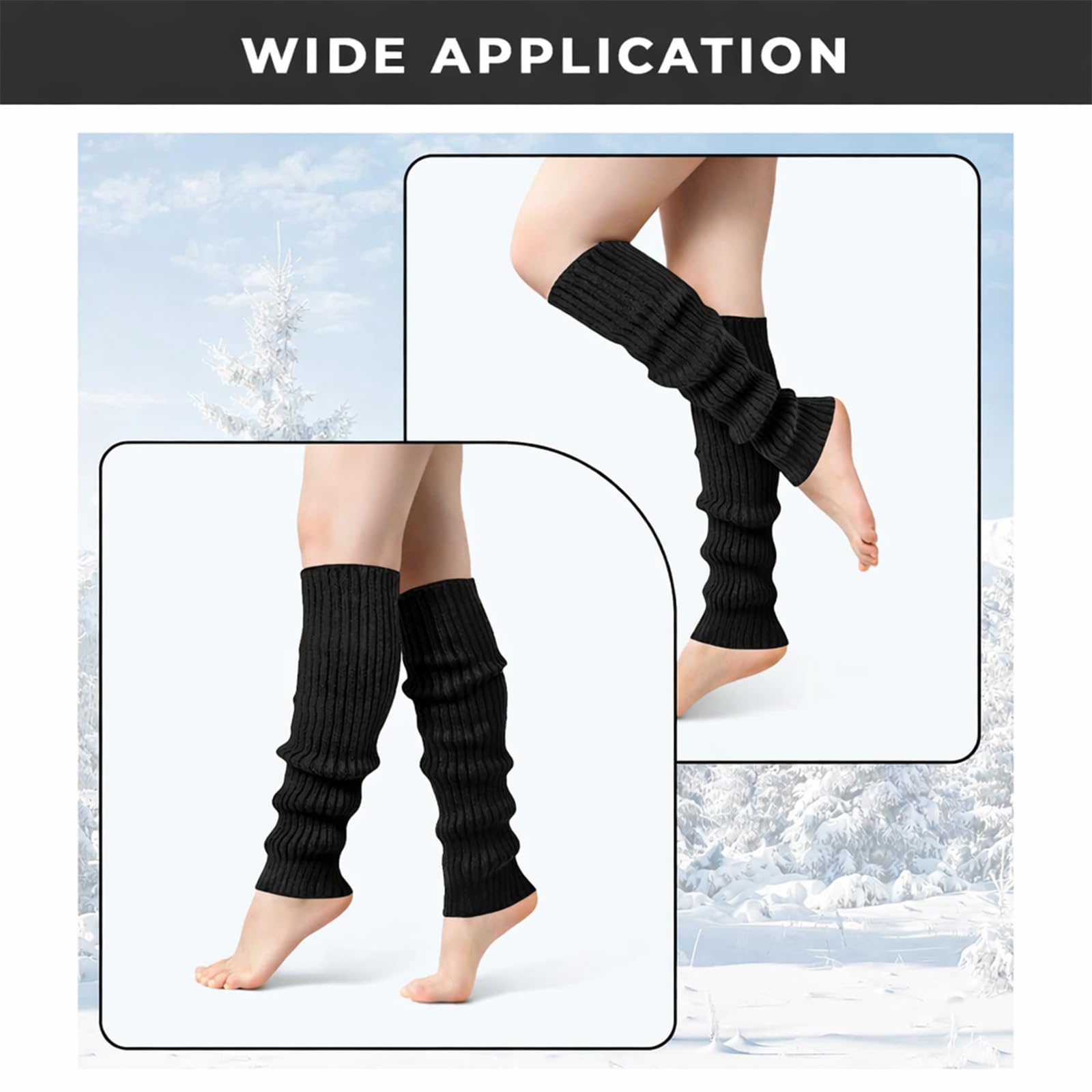 PANCA Winter Socks for Women | Woolen Fleece Leg Warmers Calf Length | Korean Outfit Stockings for Skirt Wear, Girls & Kids | Soft Foot Warmers for Cold Weather (White) 1
