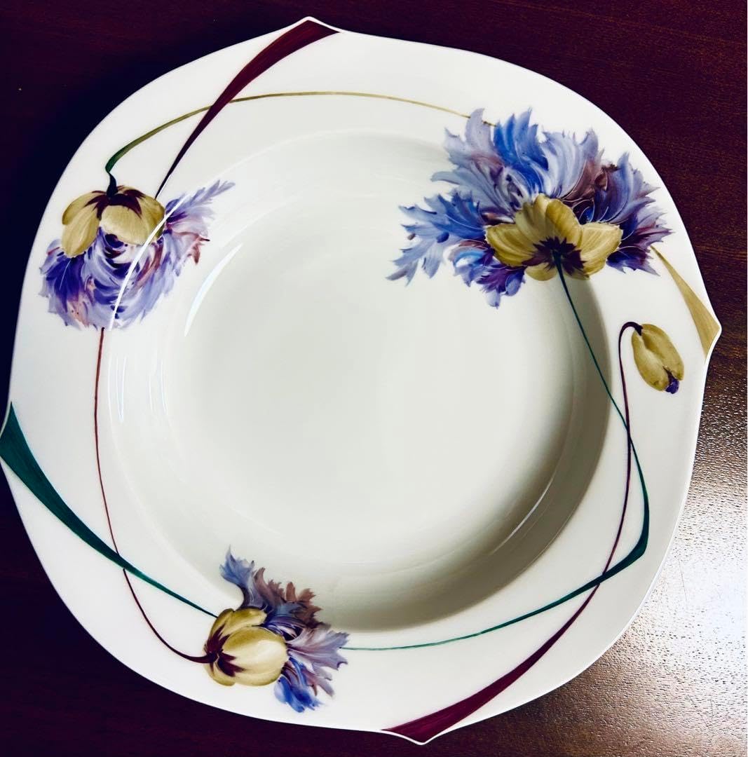 マイセン プレート ユーゲント ラフラワー ケシ スープ皿 ディープ マイセン プレート ユーゲント ラフラワー ケシ スープ皿 ディープ