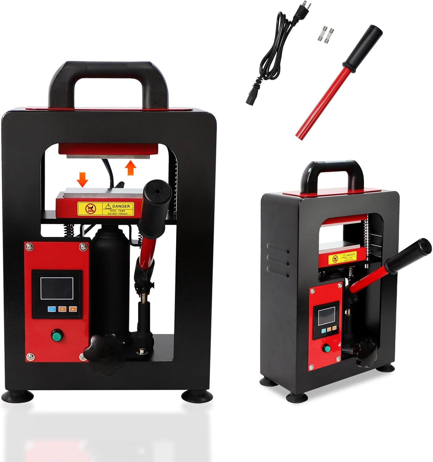 5 Tons Heat Press Machine with LCD Screen 2.3 x 4.7 Inch Dual Heating Plate