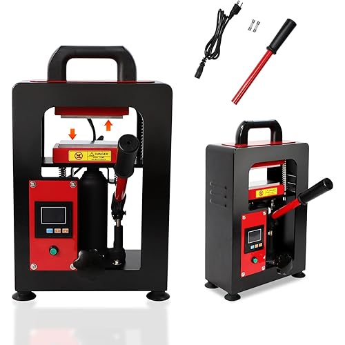 5 Tons Heat Press Machine with LCD Screen 2.3 x 4.7 Inch Dual Heating Plate