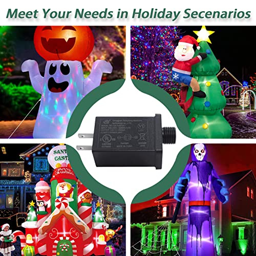 Replacement Yard Inflatable Adapter, 1.5A 12V Class 2 Power Unit, 60Hz Waterproof Low Voltage Transformer Us Plug For Christmas Inflatable Christmas #TOP1