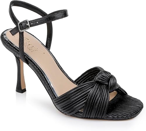 Jewel Badgley Mischka Hydee Pleated Stiletto Sandal