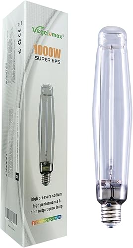 Miniatura 13 de Bombilla de 400 W HPS Super Group, espectro rojo y naranja mejorado de alto PAR, CCT 2100K, ultra brillante 55,000 lúmenes, base E39, 1 paquete