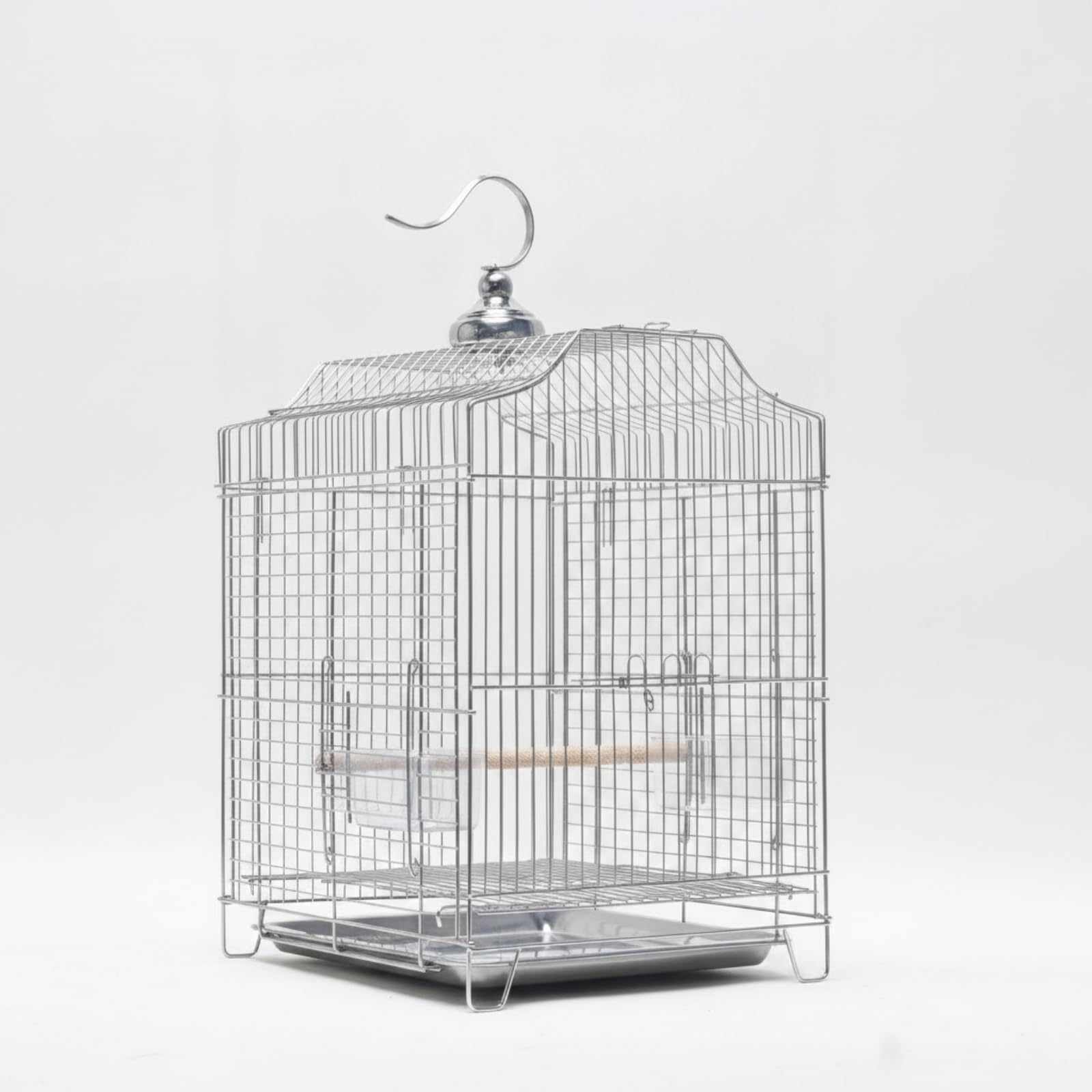 Edelstahl Vogelkäfig mit Sitzstange für, Style to 2
