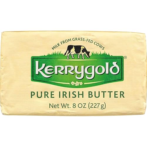 Kerrygold Mantequilla irlandesa pura salada, barra de 8 onzas, 20 por caja.