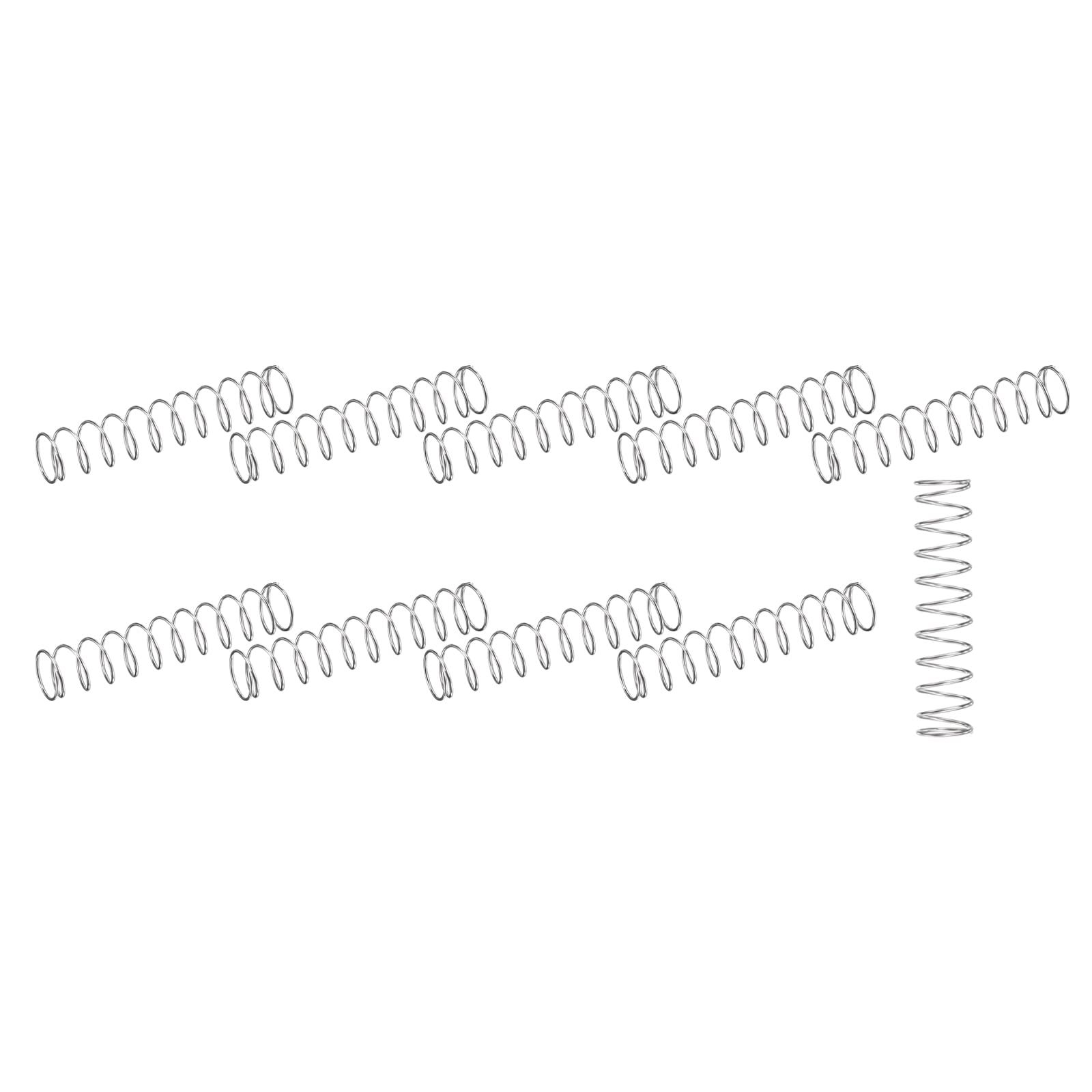 METALLIXITY Compression Springs (0.5x7mm OD,15mm Free Length) 20Pcs, 304 Stainless Steel Extension Spring - for Shop Home Repairs, DIY Projects, Silver Tone — Amazon image 18