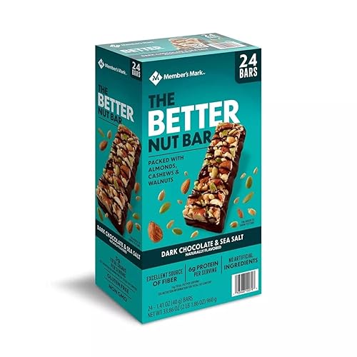 Member's Mark The Better Nut Bar, Dark Chocolate & Sea
