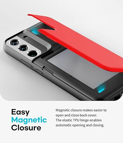 Miniatura 576 de GOOSPERY Parachoques magnético para puerta compatible con Galaxy S23, tarjetero tipo cartera, cierre automático, protección de doble capa resistente