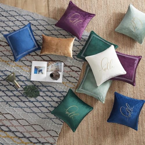 Image of Khooti Velvet 200 TC Cushion Cover Pack Of 1-14 inchX20 inch /36X51 Cm-Color-Copper Gold-Soft Pillow Covers Cushion Case For Sofa Bedroom Living room Chair Car