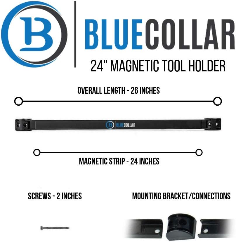Flash Deals - 50% OFF Blue Collar Tools - Magnetic Tool Holder Strip - 24 - 3 Pack
