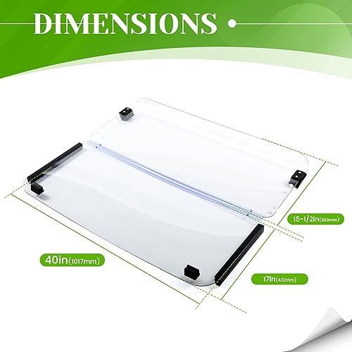 Miniatura 3 de HECASA Parabrisas transparente compatible con modelos de carritos de golf Yamaha G2G9 de 1985-1995, parabrisas plegable