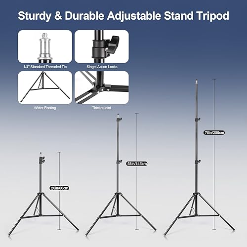 Miniatura 5 de IFKDNR - Kit de iluminación de softbox de 800 W iluminación LED continua de fotografía de 20 x 28 pulgadas caja de luz de estudio de 5300 K 110 V CA