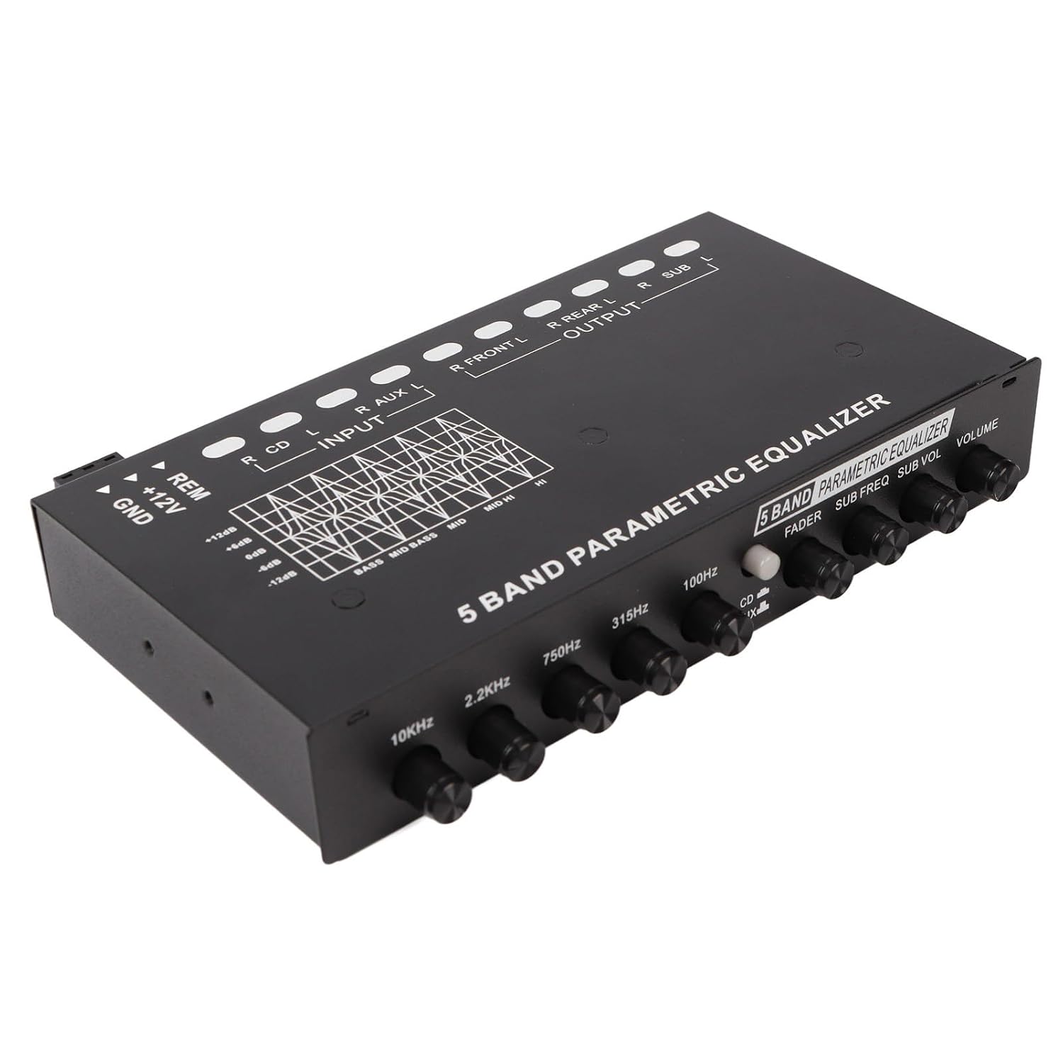 5 Band EQ Car Amplifier Iron Superior Sound Quality Car Stereo Equalizer for Vehicle