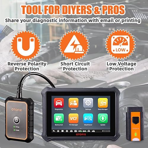 Miniatura 9 de OTOFIX D1 con BT1 Lite herramienta de escaneo bidireccional más nueva de 2023, codificación ECU, escáner de diagnóstico automotriz inalámbrico, más