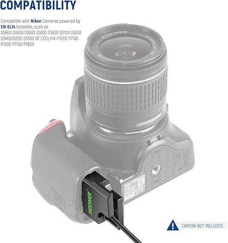 Miniatura 9 de NEEWER Batería ficticia con adaptador de corriente de repuesto para EP-5BEN-EL15, fuente de alimentación compatible con Nikon Z5 Z6 Z7 Z6II Z7II