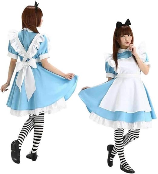 Amazon Co Jp メイド服 クラシカル ロング コスプレ メイド服 ピンク ブラック ブルー ハロウィン ホビー