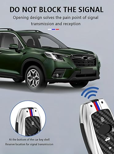 Miniatura 4 de Funda para llavero Subaru, llavero de metal para llaves inteligentes, plateado