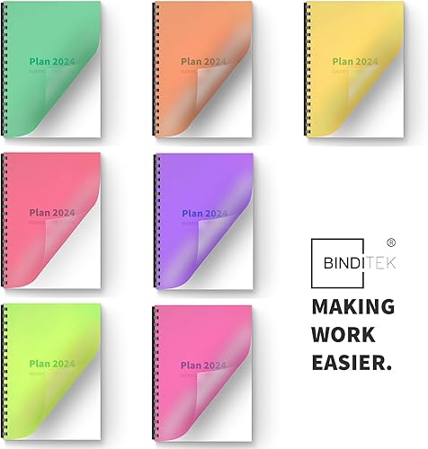 Miniatura 5 de Binditek Paquete de 20 cubiertas de presentación de PVC de 10 mil, cubiertas frontales transparentes de encuadernación de 8-12 x 11 pulgadas,