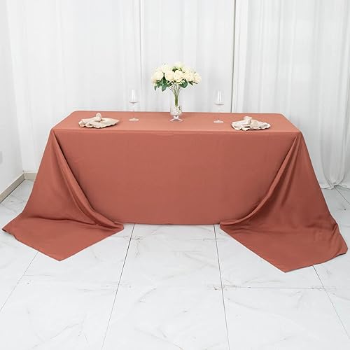 Miniatura 8 de Efavormart - Mantel rectangular de poliéster de 90 x 156 pulgadas, sin costuras, 200 GSM, de calidad comercial, para bodas, banquetes, restaurantes