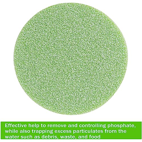 Image of Poweka Phosphate Reducer Filter Pads, Compatible with Fluval FX4 /FX5 /FX6, 6 Count, Green, Aquarium Filter Accessories