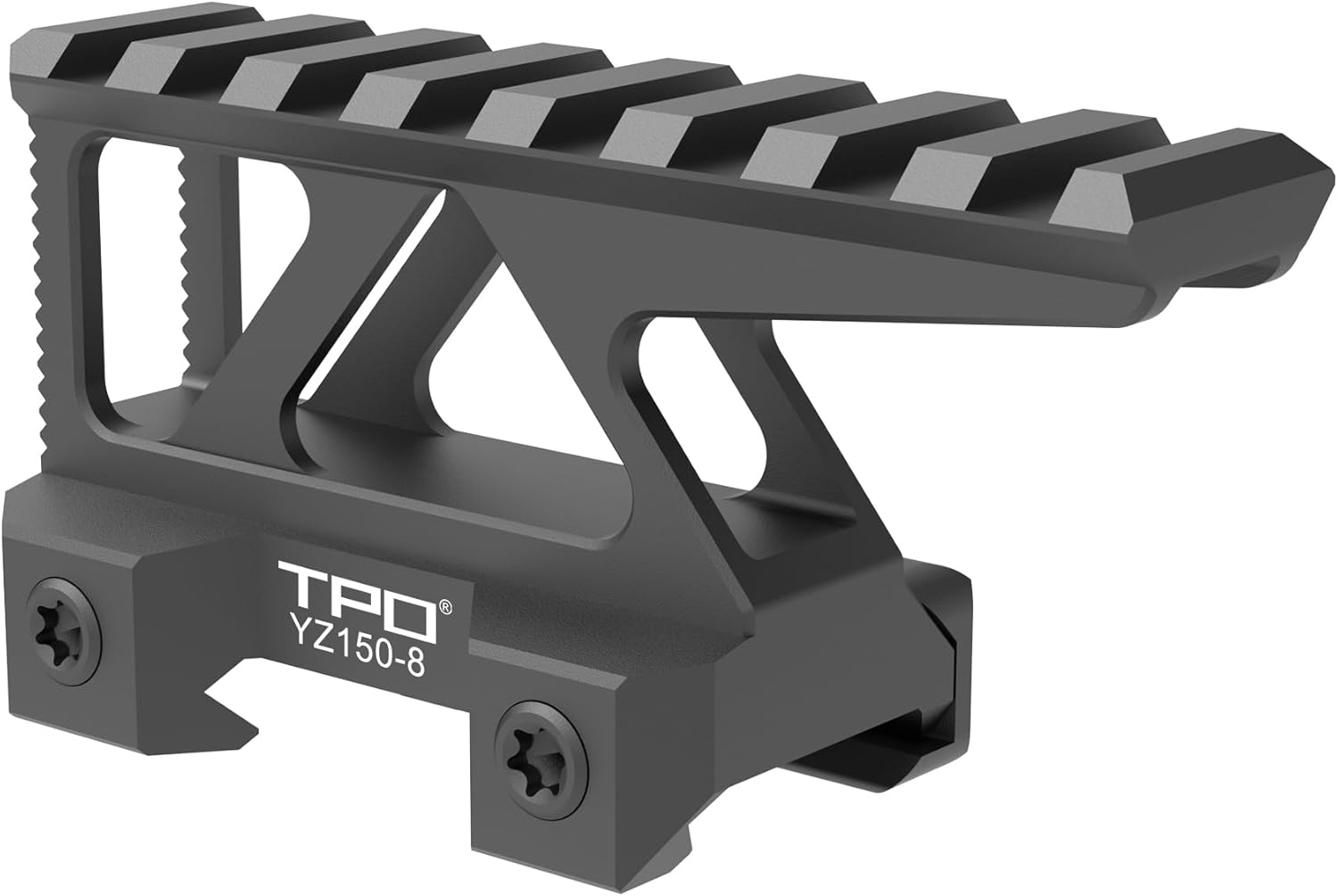 Picatinny Rail Riser Mount 1.50“ Height 3.5" Long 8-Slot (YZ150-8)