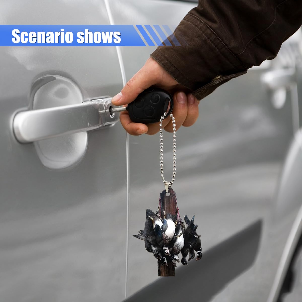 Car Rear View Mirror Pendant Acrylic Christmas Tree Hanging Ornament Animal 2D Flat Car Rear View Mirror Charm — view 6