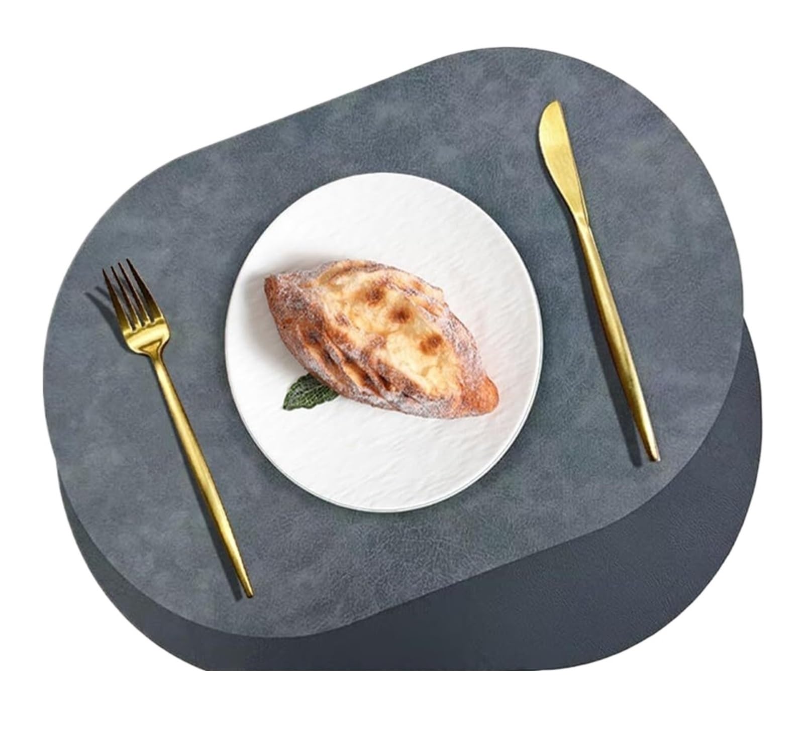 Place Mats Oval Faux Leather Placemats Set of 2