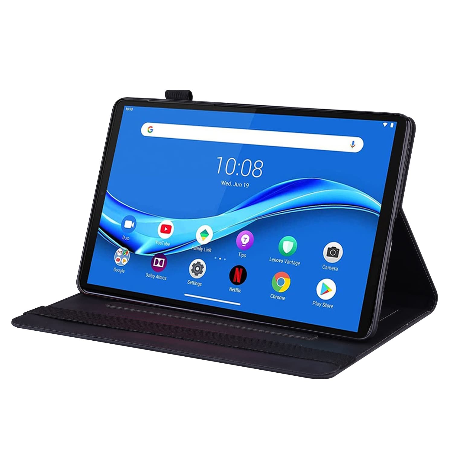 Podróż na tablecie Dla zakładki Lenovo. M10 HD 10.1.. Cal 2020 (2 gen) TB-X306F / TB-X306X Tablet typu wspornika PC. Case Regulowany Pasek mocujący Slot Shockproof(Noir)