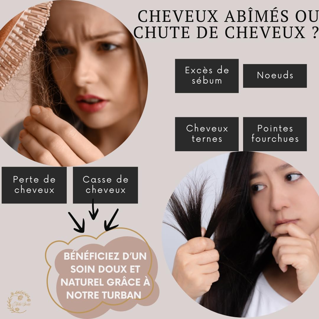 Ade'Soie I turbante donna 100% seta di gelso 22 momme grado 6A I accessorio per la cura dei capelli notte e giorno I berretto in seta regolabile per tutti i tipi di capelli