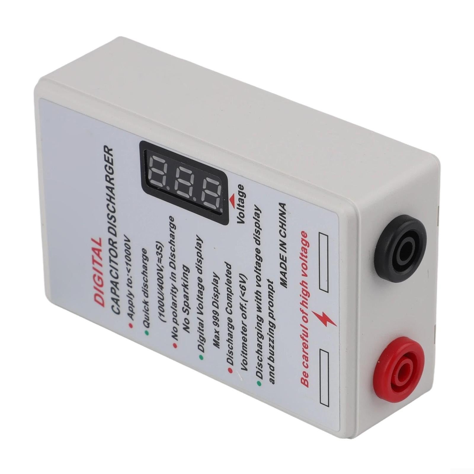 1000 V strumento di scarico condensatore, con display digitale, per alta tensione veloce per lo scarico della batteria nei test elettrici e lavori di manutenzione