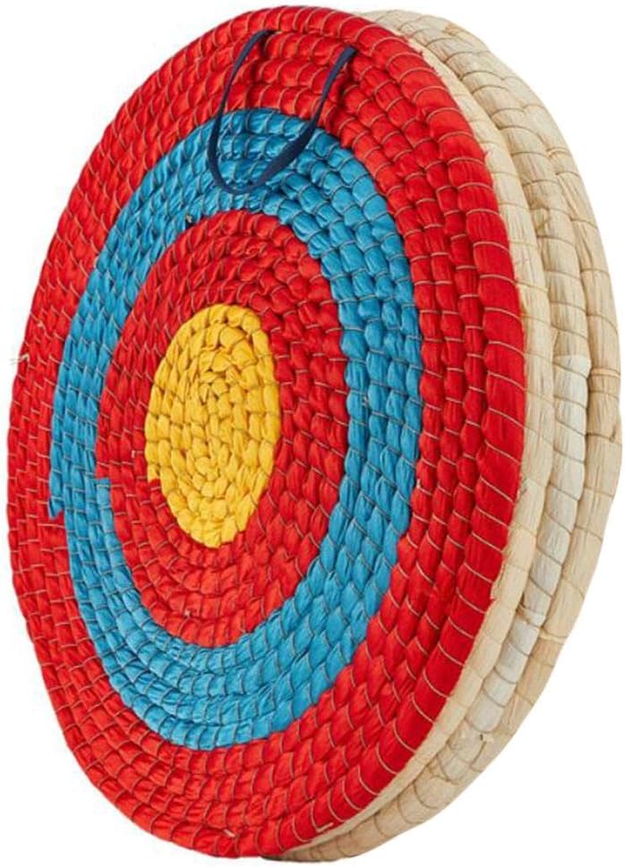 Handmade Archery Target | Traditional Straw Outdoor Practice | Recurve & Compound Bow | Clear Scoring Design | Easy to Carry | 3D Archery & Bow Hunting | Various Sizes Av - 50cm 4 Layer
