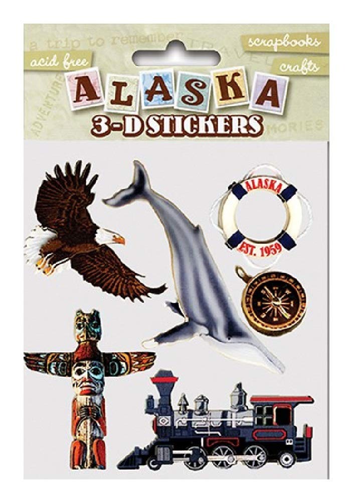Alaska Scrapbooking Craft Stickers 3-d Totem Pole Inside Passage