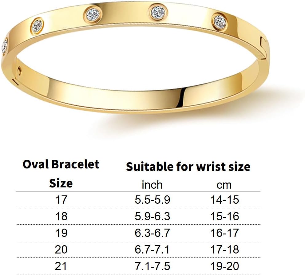 Gold Bracelets for Women, 18K Gold Plated Friendship Bangle Bracelet Stainless Steel Bracelet Jewelry Gifts for Women - Image 4