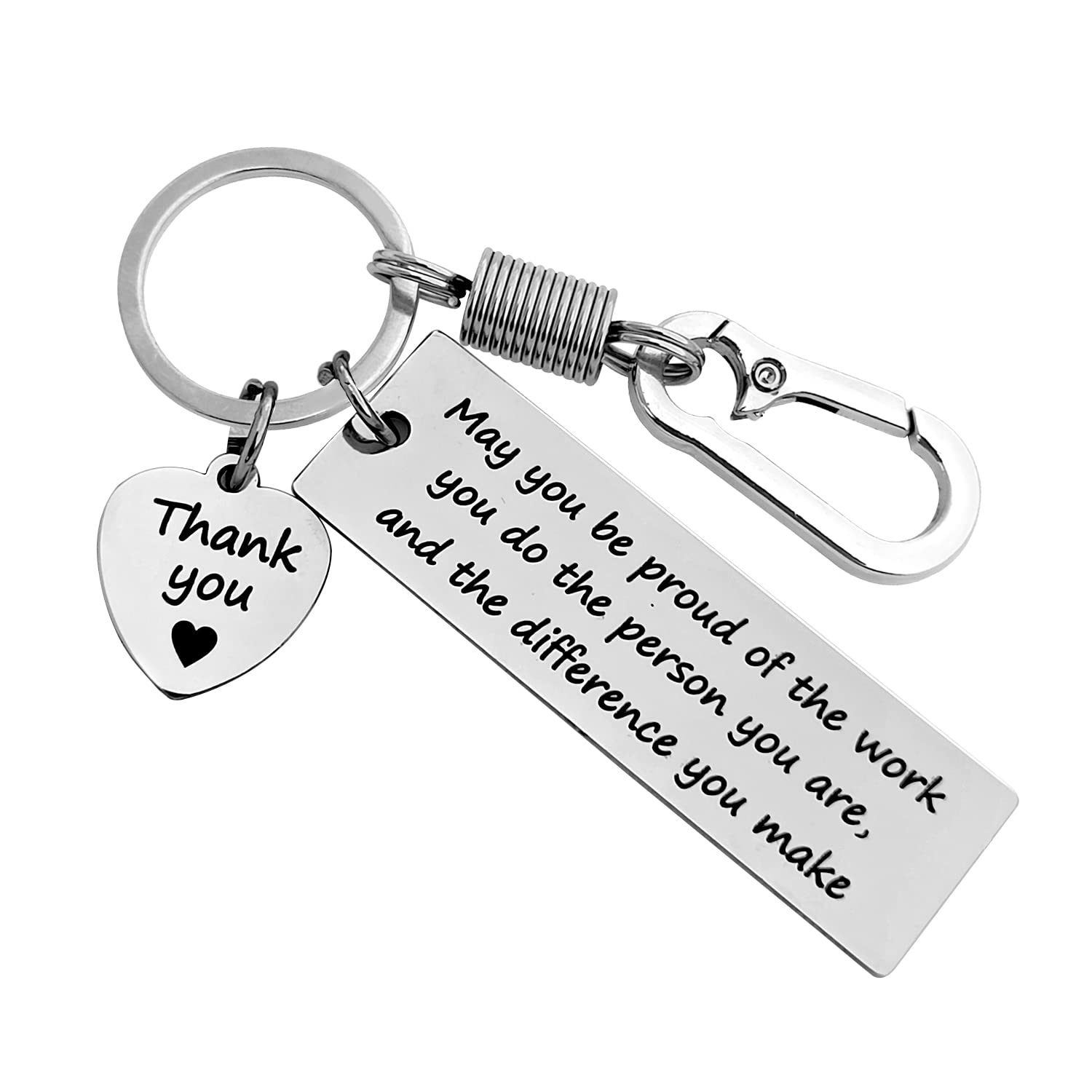 Personalize Laser black engraved Farewell Appreciation Keychain Gifts Going Away. Retirement Gifts for Women Men Teacher Boss Team Leader Co-worker. Express Respect on Metal (Leader)