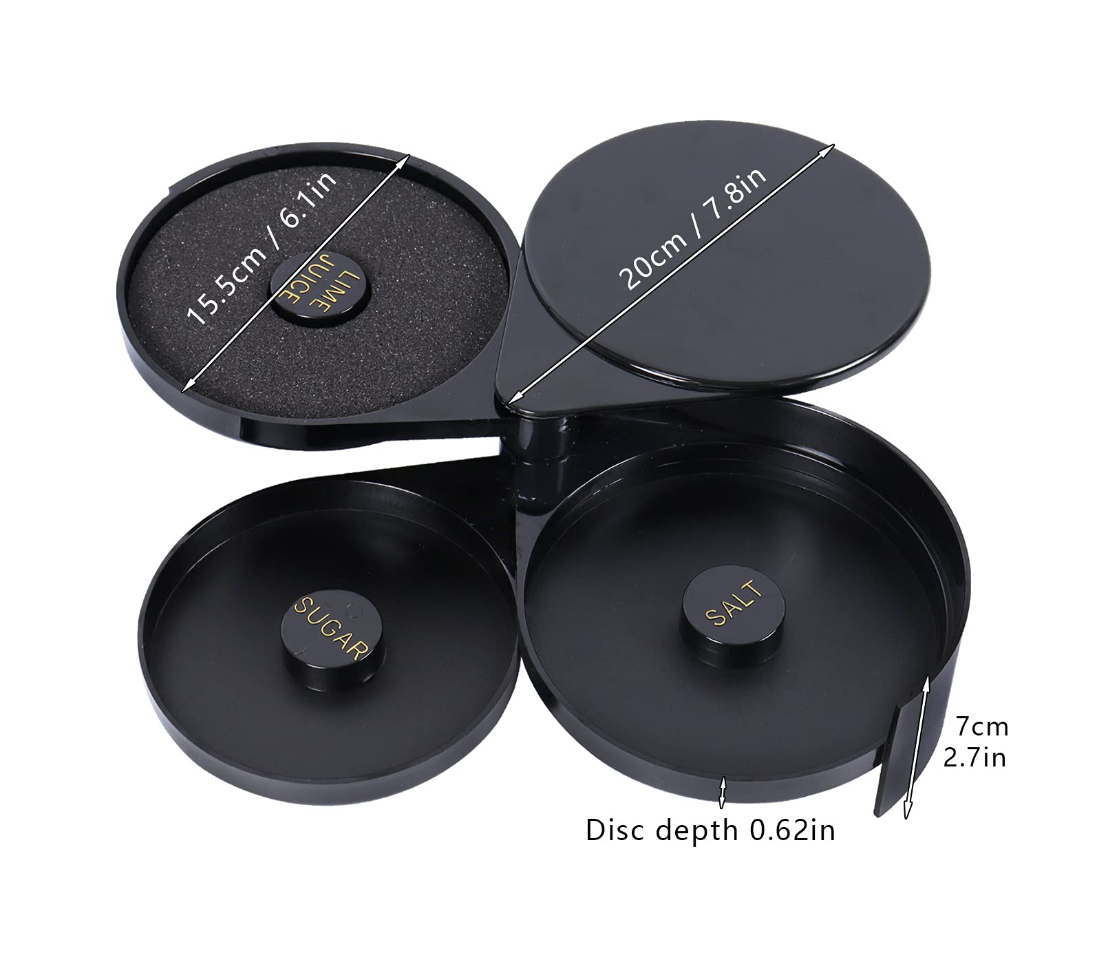 Buddy's Bar Rimmer Per Cocktail - Set Per Margarita Con Zucchero, Sale E Succo Di Lime