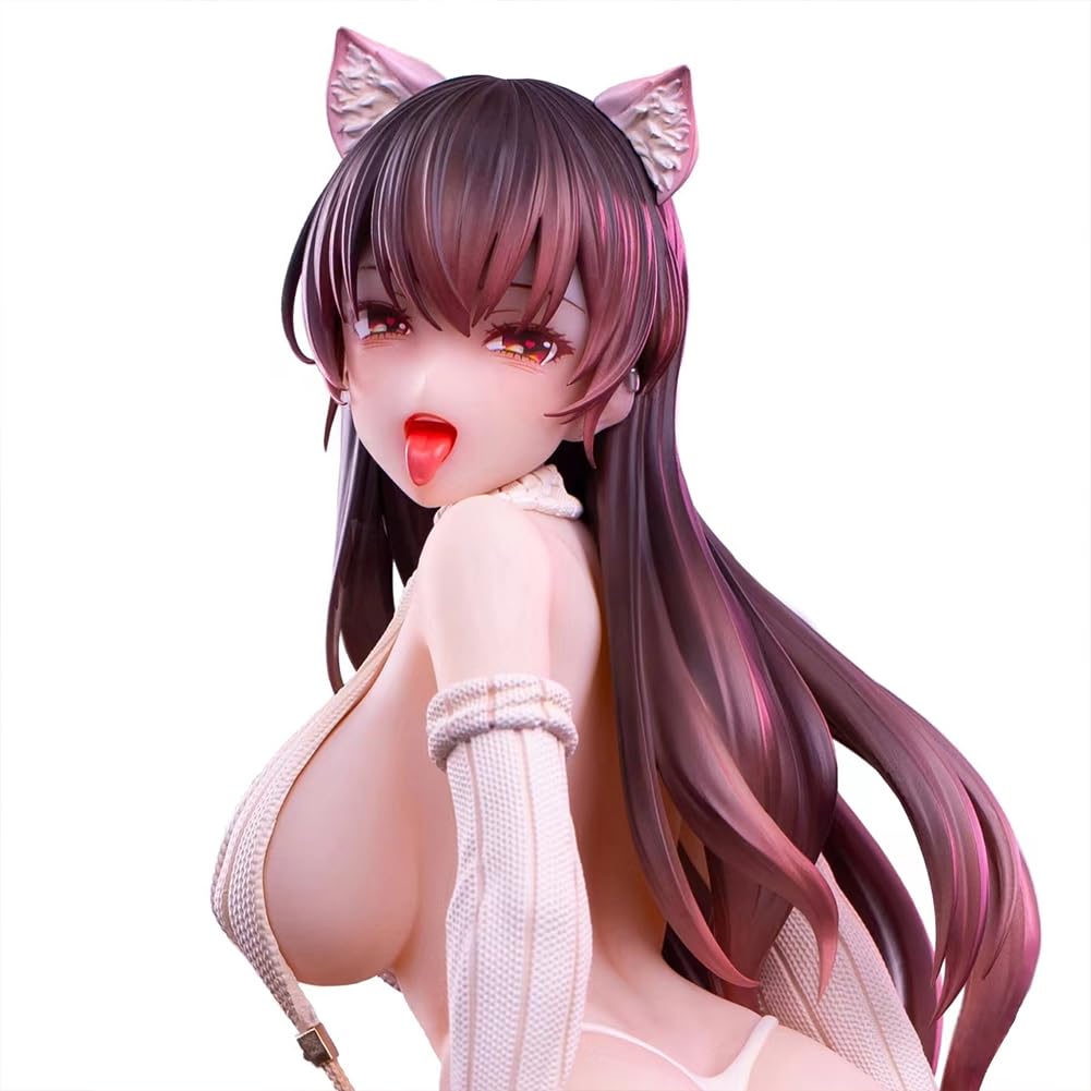 DEXSHUN Konata-chan oryginalna figurka anime, śliczna kotka kobieta, model PCW, statuetka kolekcjonerska, prezent anime, 27 cm