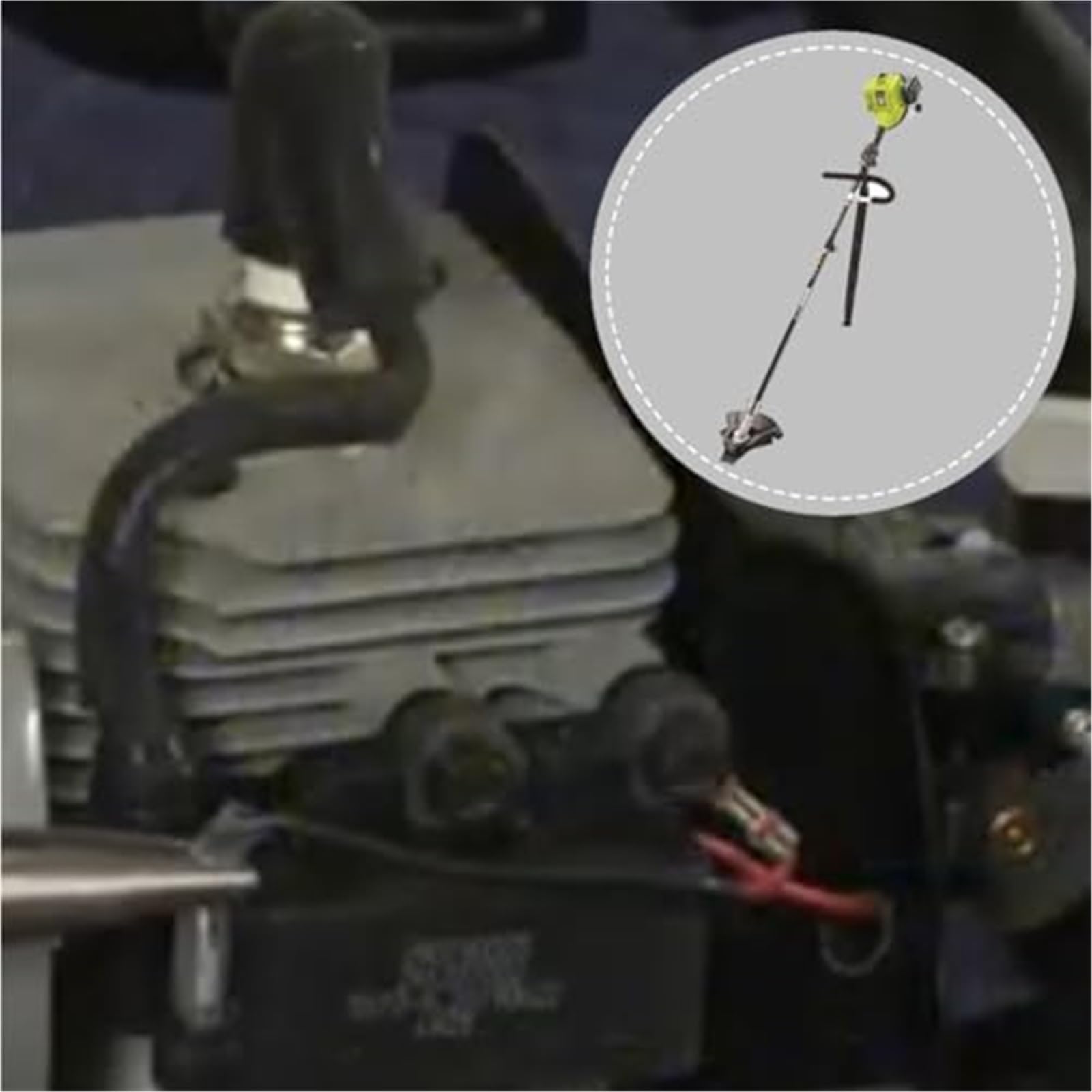 291337001 Cewka zapłonowa, do Ryobi, RY254BC RY251PH RY252CS RY253SS 2-suwowy 25 cm3 25,4 cm3 2-suwowy silnik kosy spalinowej, ze świecą zapłonową, filtrem paliwa Moduł cewki kosiarki do trawy