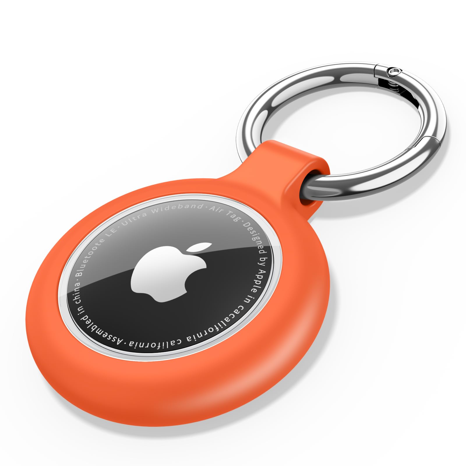 AirTag Portachiavi Impermeabile,Porta Air Tag Per Apple,1Pezzi Custodia Silicone Per Airtag Apple Con Cover Frontale, 360°Custodia AirTag Per Chiavi Zaini E Animale - 2