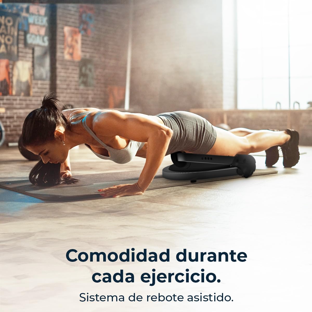Cecotec Plataforma Multiejercicios Drumfit MultiTrain 6000. 6 Tipos de Ejercicios en 1 Plataforma, Sistema de Rebote Asistido, 4 Niveles de Intensidad, Antideslizante y Resistente, Plegable