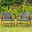 Liberte Club Chairs Set of 2 (Dynamic Brown)