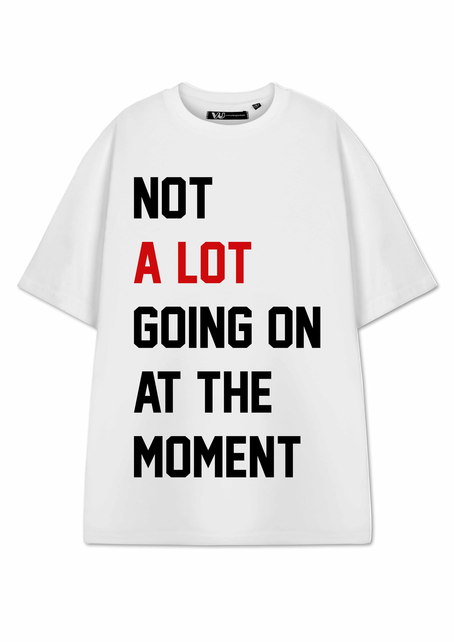 Vanilla Underground Women's White Show Me The Merch Not A Lot Going On Short Sleeved T-Shirt - Large