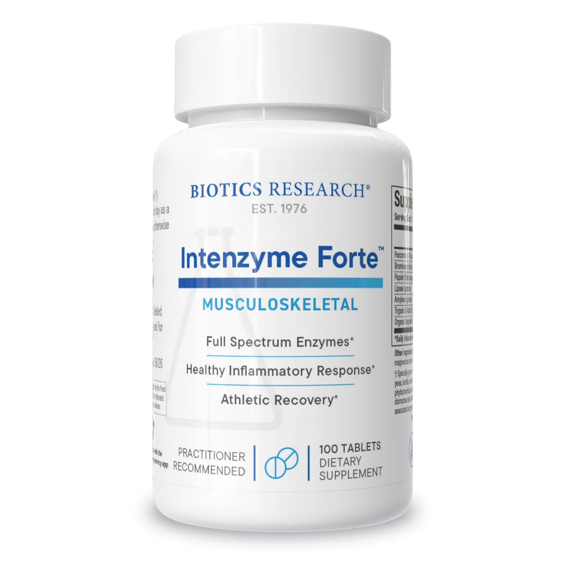 BIOTICS RESEARCH Intenzyme Forte™ Proteolytic Pancreatic Enzymes, 100 Tablets
