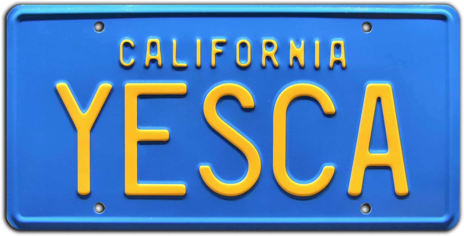 Celebrity Machines Cheech & Chong's Up in Smoke | Fiberweed Van | YESCA | Metal Stamped Vanity Prop License Plate