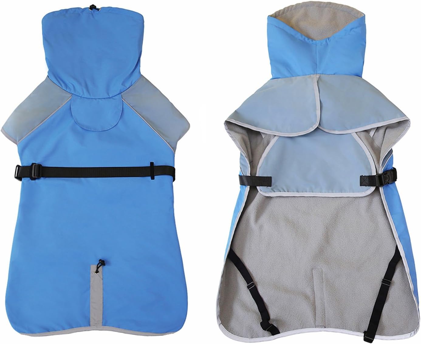 Genérico Waterproof Jacket for Dogs,Waterproof Jacket for Dogs,Hooded Raincoat for Pets | Clothes for Snow Pets Poncho Hoodies Winter Accessories for